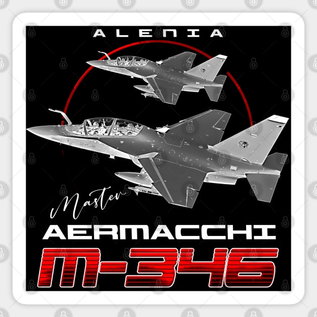 Aermacchi M-346 Advanced Jet Trainer And Light Attack Aircraft Sticker by aeroloversclothing